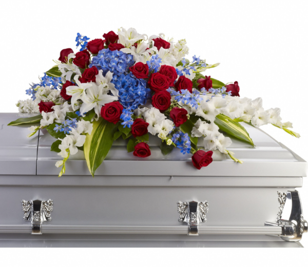 Red, White & Blue Casket Spray