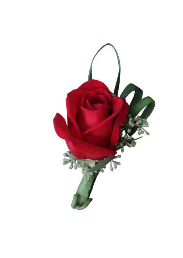 Classic Red Rose Boutonniere